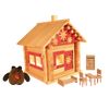 Пелси / Constructor "Hut teremok with dolls, furniture, painting and electrical wiring", 106 elements