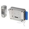 FALCON EYE FE-2370 electromechanical padlock, 3 keys, exit button, chrome-plated, silver