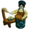 Ковровская глиняная игрушка / Statuette "The Young Lady Spinner"