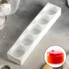 Доляна / Doliana / Form for mousse desserts and pastries "Circle", 39 × 8 cm, 5 holes, white