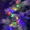 Kaemingk / Christmas tree garland 180-240 cm Dew rays, 16 strands, 832 multi-colored mini LED lamps, green wire, IP44