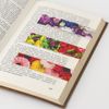 Bookmark with magnet FLOWERS set of 6 PCs, sequins, 25x196 mm, INLANDIA