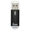 SMARTBUY / 8 GB Flash Drive, V-Cut, USB 2.0, Metal Case, Black