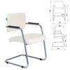 Chair for reception and meeting rooms CH-271N-V / SL / OR-10, eco-leather, chrome, beige