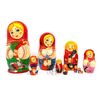 Семеновская роспись / Russian woman - booklet matryoshka, 10 dolls - booklet No. 14 "Cats"