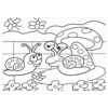 Coloring by numbers A4, ONLANDIA "SNAILS" WITH WAX CRAYONS, 4 pics