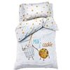 Этель / Bed linen Milk & Cookie 143 * 215 cm, 150 * 214 cm, 50 * 70 cm -1 piece, 100% cotton, coarse calico 125 g / m2