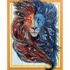 Опт-картина / khảm kim cương 5D 40x50 tròn thạch anh sư tử