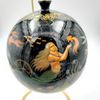 Палех / Palekh / Christmas tree ball "Mermaids" wooden, master Bogatikova
