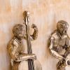 Золотая антилопа / Picture-panel "Contrabass player and saxophonist" on onyx