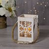Kaemingk / Wooden candlestick Forest Fairy Tale - Snowflake 15 * 10 cm light wood