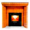 Portal for stoves of shaped bricks