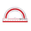 Protractor 10cm, 180 degrees, plastic, BRAUBERG Crystal, transparent, with the selected scale, suspension