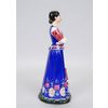 Vernissage of History / Pequeña figura de mujer cosaca con vestido azul (pintada a mano)