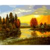 Опт-картина / Painting by numbers 40x50 Golden sunset