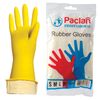 PACLAN / Latex household gloves "Professional", cotton-coated, size XL (extra large), yellow