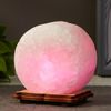 Сималенд /  Salt lamp "Circle" LED (colored diode) USB white salt 12.5х5х10 cm