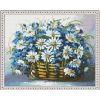 Опт-картина / Diamond mosaic 40x50, round rhinestones Daisies and cornflowers