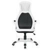 BRABIX PREMIUM office chair "Genesis EX-517", plastic white, fabric/eco-skin/grid black