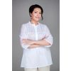 Снежинка / Snowflake / Blouse women's lace elongated with a stand-up collar