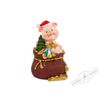 Holiday Classics / Piggy bank "Pig in a red Christmas cap on a bag with coins", 6 pcs