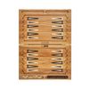 GamesDealer / Backgammon + dama "Barge Haulers on the Volga" road da una matrice di frassino tinto 36x46 cm