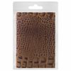 Etui passeport cuir verni véritable, "PASSPORT", marron clair, BRAUBERG