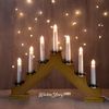 Kaemingk / Slide lamp Christian 40 * 30 cm light walnut, 7 electric candles