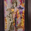 Золотая антилопа / Painting "Girl with an umbrella. Autumn" backlit