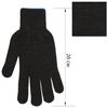 ЛАЙМА / Cotton gloves PROFI, SET 5 PAIRS, grade 7, 65-67 g, 216 tex, PVC point, XL, black
