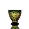 Гусевской Хрустальный завод / Crystal vase for the table "Blizzard" amber-green