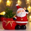 Сималенд / Snowman with succulents in a pot"