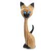 Decor and Gift / Wooden figurine "Surprised cat" 20 cm