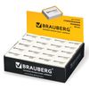 Eraser BRAUBERG, 26х17х7 mm, white, rectangular, thermoplastic rubber
