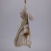 Потешный промысел / Christmas tree toy made of porcelain "Angel white dress"