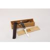 Knife from steel 95x18, art casting cupronickel, handle from Karelian birch, in a gift box