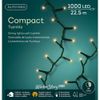 Kaemingk / Fio de LED Lumineo Snake 22,5 m, 1000 luzes LED brancas extras quentes, PVC verde, controlador, IP44