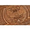 GamesDealer / Backgammon tallado "2 escudo de armas" 60, nogal, Haleyan