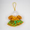Потешный промысел / Christmas tree toy made of porcelain "Kostromichka"