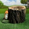 Керамика ручной работы / Figured planter "Stump with a squirrel" 20 cm