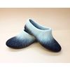 Women's Slippers made of natural wool black-and-white