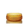 Гусевской Хрустальный завод / Crystal salad bowl "Bratislava" large amber