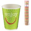 HUHTAMAKI / Disposable cups "ENJOY" 200 ml paper single-layer, color printing, cold / hot, SET 37 pcs.