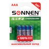 SONNEN / Batteries Super Alkaline, AAA (LR03, 24A), alkaline, little fingers, blister, SET 4 pcs.