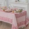Этель / Table set (tablecloth 150x300 cm, napkins 45x45 cm - 12 pcs.) Burgundy color, cotton with VMGO