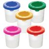 The glass-pot STAMM, 5 colors assorted (red, yellow, green, blue, purple)