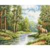 Опт-картина / Kreuzstich Elch am Ufer