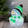 Kaemingk / Glowing figure Snowman Frosty Green 24 cm, 20 LED lamps, battery operated, IP44