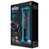 Trimmer for beard and mustache BRAUN BT3040, 39 length settings (1-20 mm), network+battery, black/blue