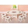 Set "One fine morning" Dining room (large oval table, stools - 4 pcs.), Collection "Provence"